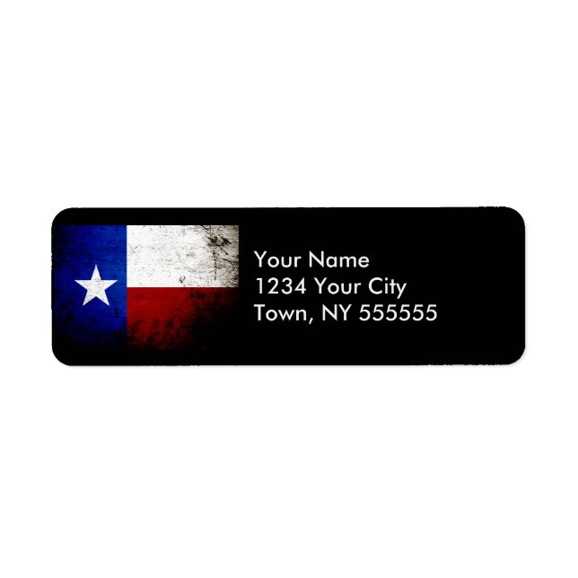 Staatsflagge Black Grunge Texas (Vorne)