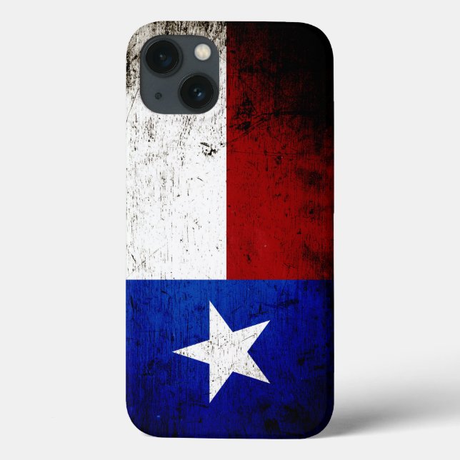 Staatsflagge Black Grunge Texas Case-Mate iPhone Hülle (Rückseite)