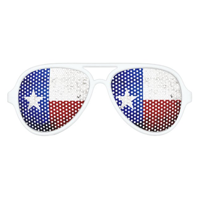 Staatsflagge Black Grunge Texas Sonnenbrille (Vorderseite)