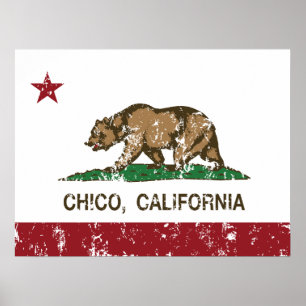 Staatsflagge Chico Poster
