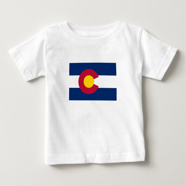 Staatsflagge Colorado Baby T-shirt (Vorderseite)