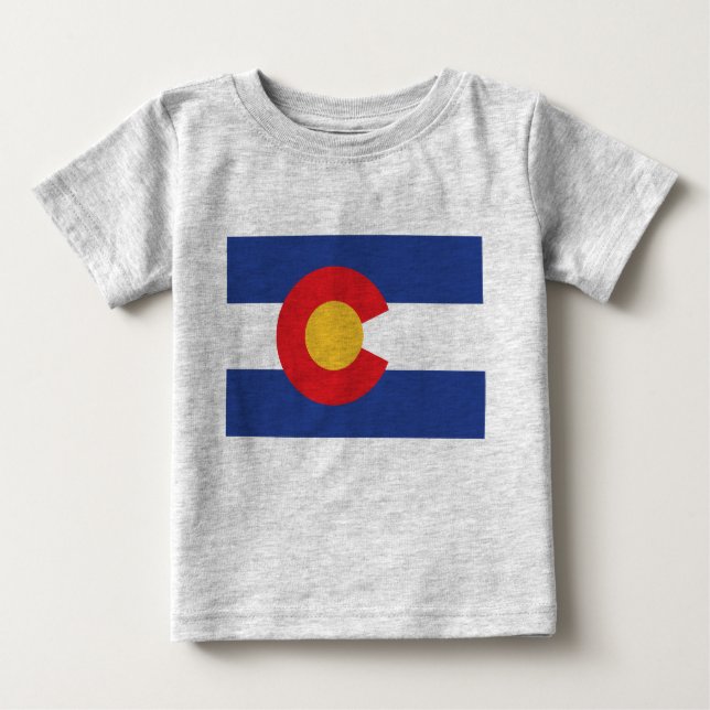 Staatsflagge Colorado Baby T-shirt (Vorderseite)