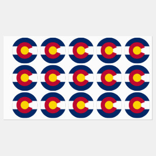 Staatsflagge Colorado Etiketten