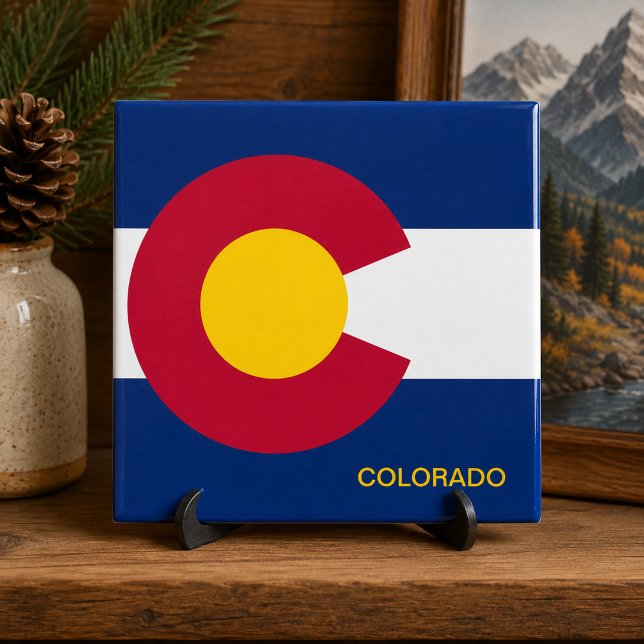 Staatsflagge Colorado Fliese (Colorado State Flag Tile)