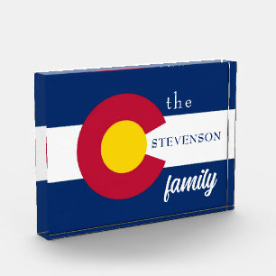 Staatsflagge Colorado Fotoblock