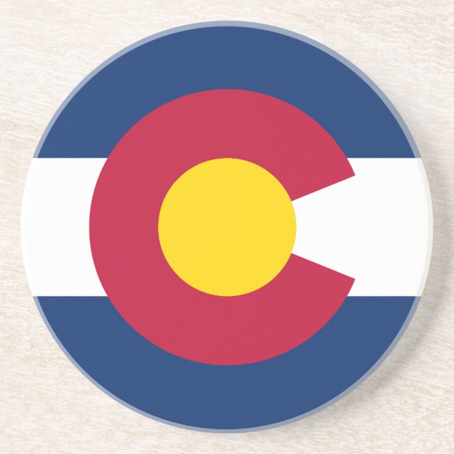 Staatsflagge Colorado Getränkeuntersetzer (Vorne)