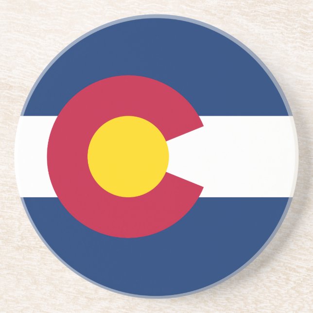 Staatsflagge Colorado Getränkeuntersetzer (Vorne)