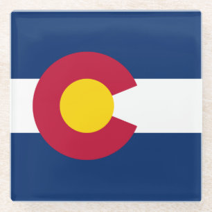 Staatsflagge Colorado Glasuntersetzer
