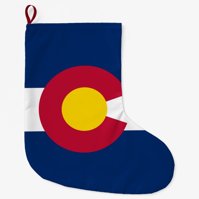 Staatsflagge Colorado Großer Weihnachtsstrumpf (Vorderseite)
