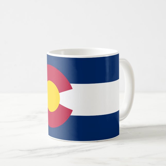 Staatsflagge Colorado Kaffeetasse (VorderseiteRechts)