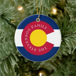 Staatsflagge Colorado Keramik Ornament