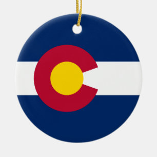 Staatsflagge Colorado Keramik Ornament