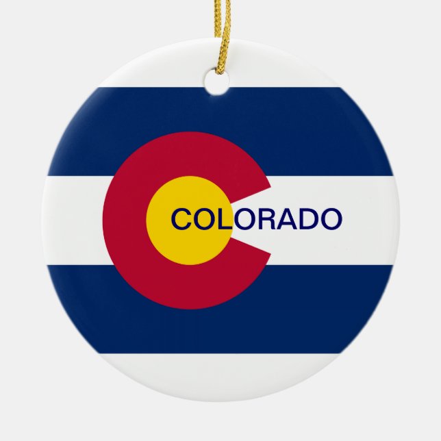 Staatsflagge Colorado Keramikornament (Vorne)