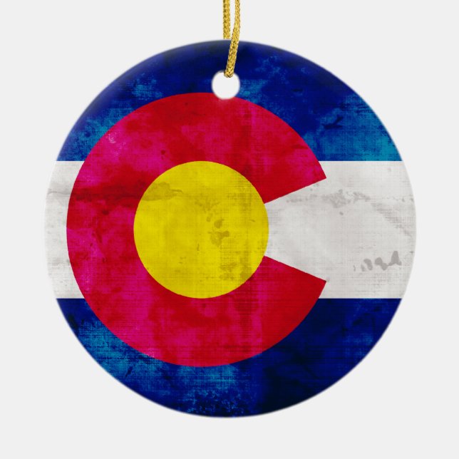 Staatsflagge Colorado Keramikornament (Vorne)