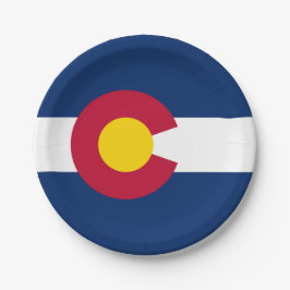 Staatsflagge Colorado Pappteller