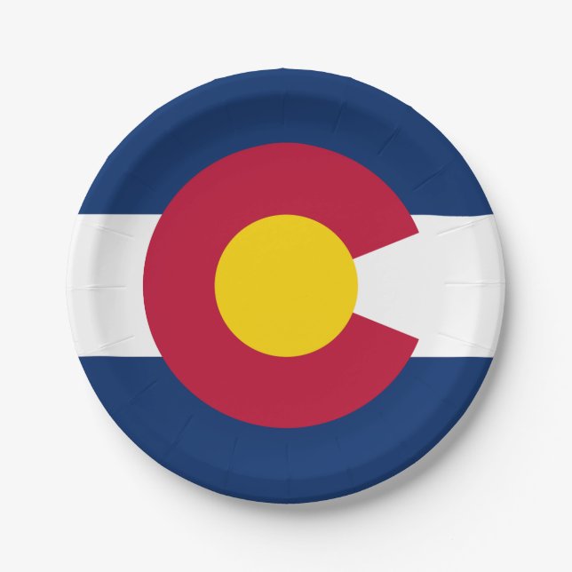 Staatsflagge Colorado Pappteller (Vorderseite)