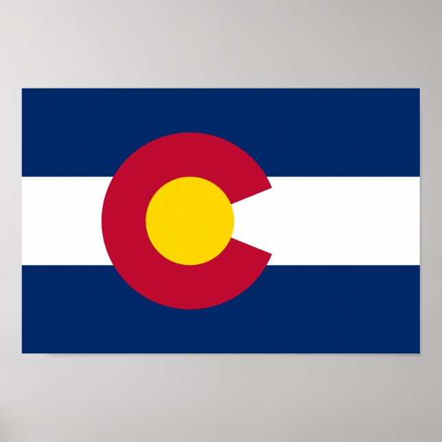 Staatsflagge Colorado Poster (Vorne)