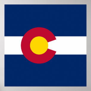 Staatsflagge Colorado Poster