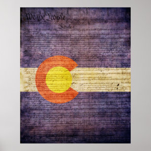 Staatsflagge Colorado Poster