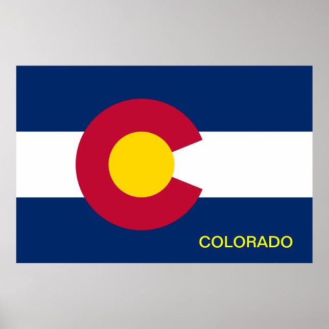 Staatsflagge Colorado Poster (Vorne)