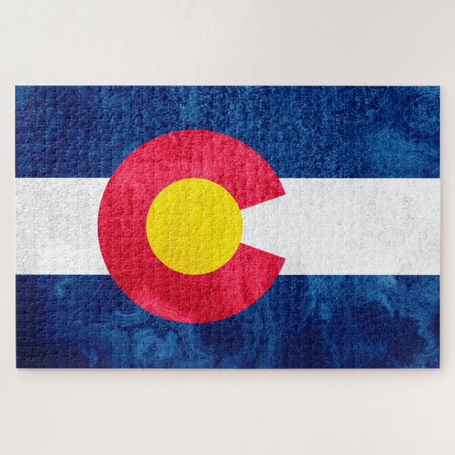 Staatsflagge Colorado Puzzle (Horizontal)