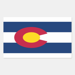 Staatsflagge Colorado Rechteckiger Aufkleber