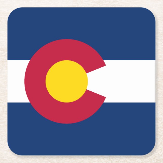 Staatsflagge Colorado Rechteckiger Pappuntersetzer (Vorderseite)