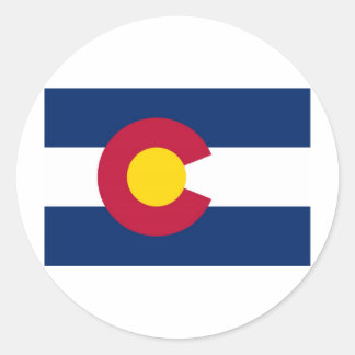 Staatsflagge Colorado Runder Aufkleber