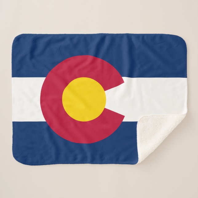 Staatsflagge Colorado Sherpadecke (Vorderseite (Horizontal))