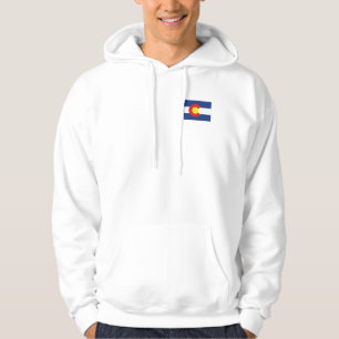 Staatsflagge Colorado und Karte Hoodie