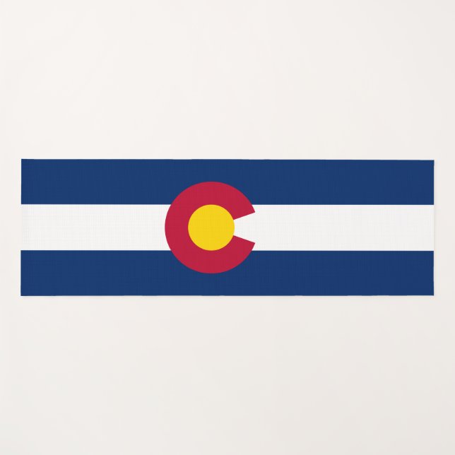 Staatsflagge Colorado Yogamatte (Vorderseite (Horizontal))