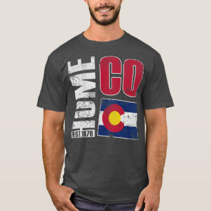 Staatsflagge Colorado Zuhause CO 1876 T-Shirt