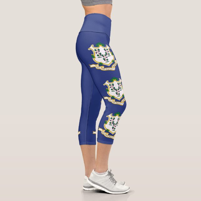 Staatsflagge Connecticut Capri Leggings (Rechts)