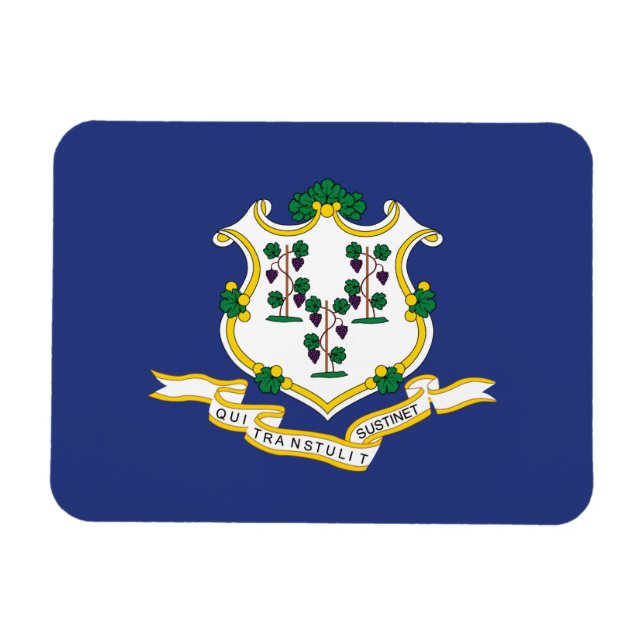 Staatsflagge Connecticut Magnet (Horizontal)