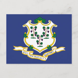 Staatsflagge Connecticut Postkarte