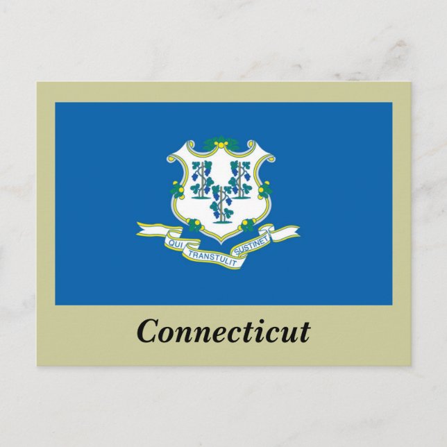 Staatsflagge Connecticut Postkarte (Vorderseite)