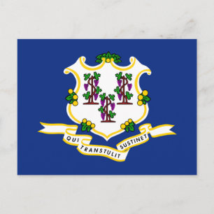 Staatsflagge Connecticut Postkarte