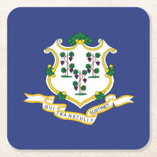 Staatsflagge Connecticut Rechteckiger Pappuntersetzer