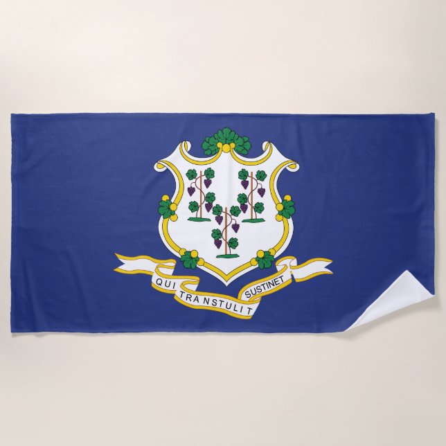 Staatsflagge Connecticut Strandtuch (Vorderseite)