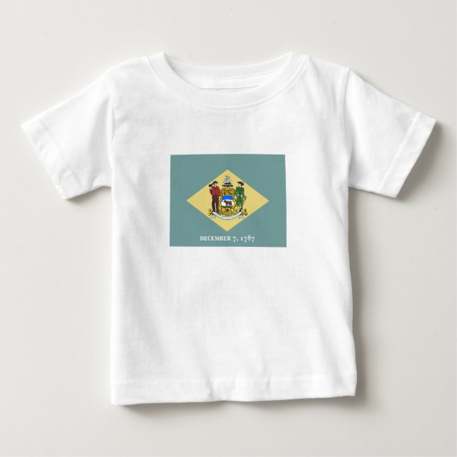 Staatsflagge Delaware Baby T-shirt (Vorderseite)