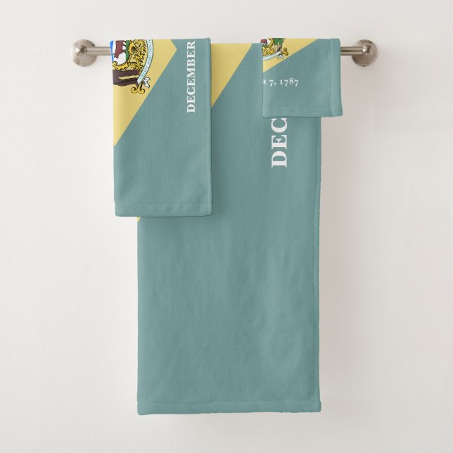 Staatsflagge Delaware Badhandtuch Set (Insitu)