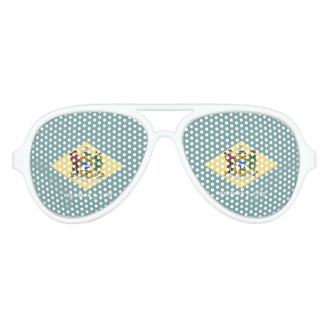 Staatsflagge Delaware Partybrille (Vorderseite)