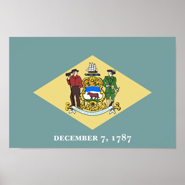 Staatsflagge Delaware Poster (Vorne)