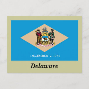 Staatsflagge Delaware Postkarte