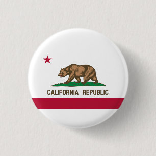 Staatsflagge der California Republic Button