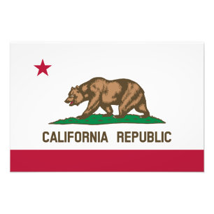Staatsflagge der California Republic Fotodruck
