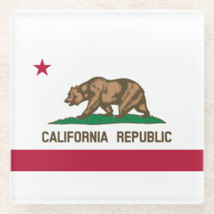 Staatsflagge der California Republic Glasuntersetzer