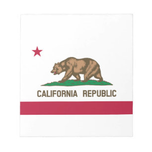 Staatsflagge der California Republic Notizblock