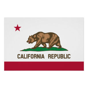 Staatsflagge der California Republic Poster