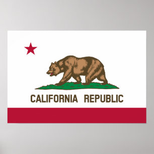 Staatsflagge der California Republic Poster